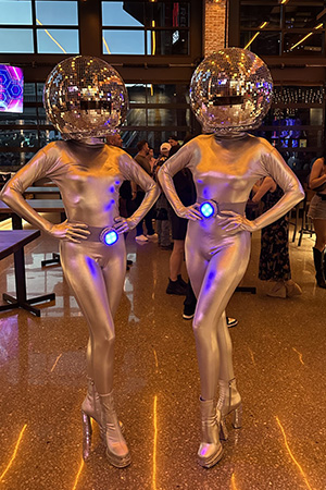 Disco Ball Head Dancers