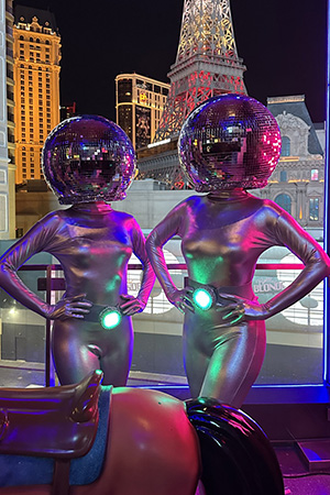 Disco Ball Head Dancers