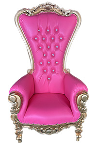 Gold/Hot Pink Queen Throne