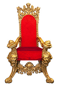 Gold/Red Velvet King Solomon Throne